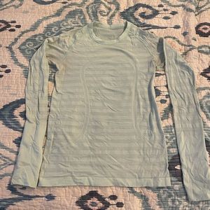 Lululemon striped mint swiftly tech long sleeve
